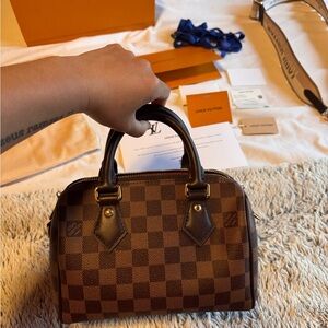 Louis Vuitton Brown Checkered Mini Bag